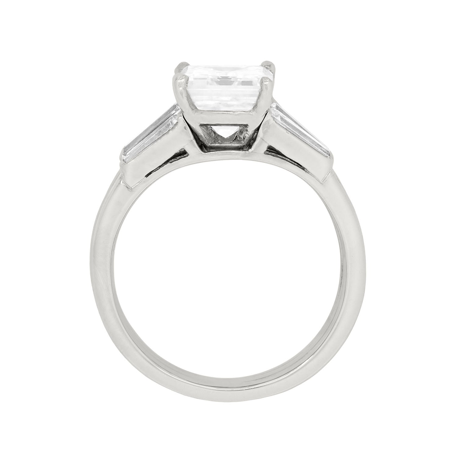 TIFFANY & CO Retro Platinum GIA Certified 3.03ctw Emerald Cut Diamond Engagement Ring - Perfect for Proposals, Anniversaries & Special Occasions