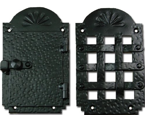 Vintage Iron Speakeasy Grille Door Viewer - Rustic Hacienda Style Door Peephole for Home Security & Privacy | Perfect for Front Doors, Patios & Western-Themed Decor