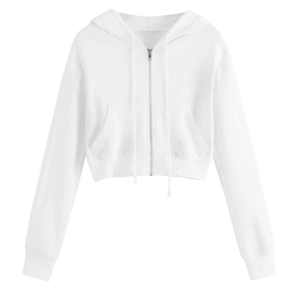 Handyulong Women's Zip Up Hoodie - Long Sleeve Fashion Hooded Sweatshirt with Drawstring & Pockets | Casual Wear for Workout, Running, and Everyday Comfort