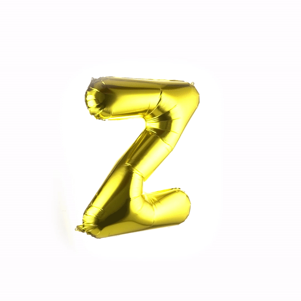 Balloonify Gold Mylar Letter Z Balloon - 40 Inch Large Foil Alphabet Balloon for Birthday Party Decorations, Wedding, Anniversary & Graduation Celebrations - 1 Count Box