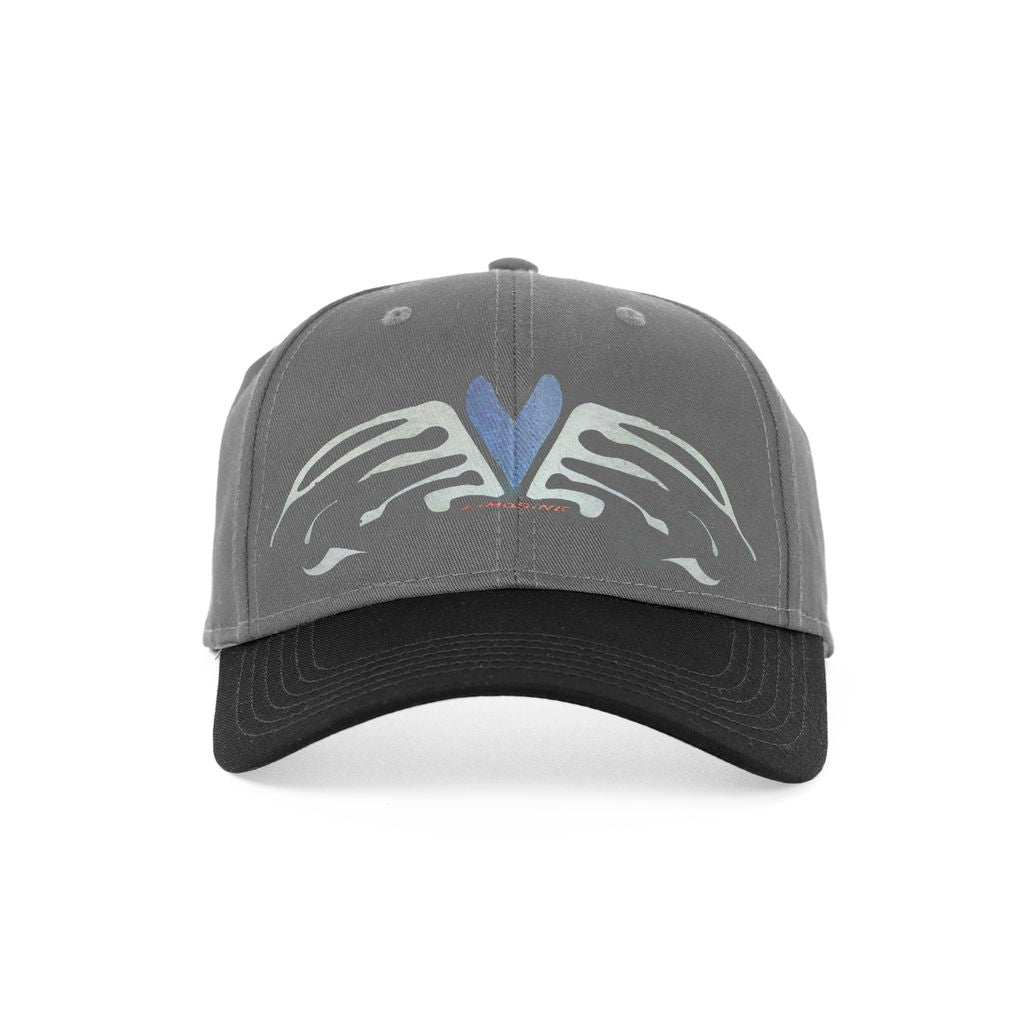 Limousine Heart Wings Hat (Grey/Black) - Stylish Unisex Baseball Cap for Fashion, Parties, and Everyday Wear