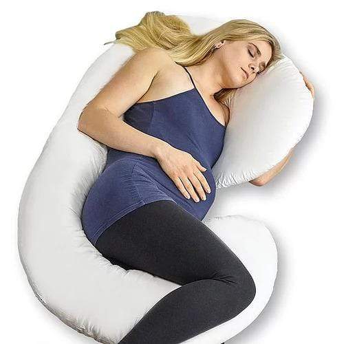 NUVU BABY Full Body Pregnancy Pillow - C-Shaped Maternity Support Pillow for Side Sleeping, Back Pain Relief & Comfort During Pregnancy - Perfect for Bed, Couch & Nursery