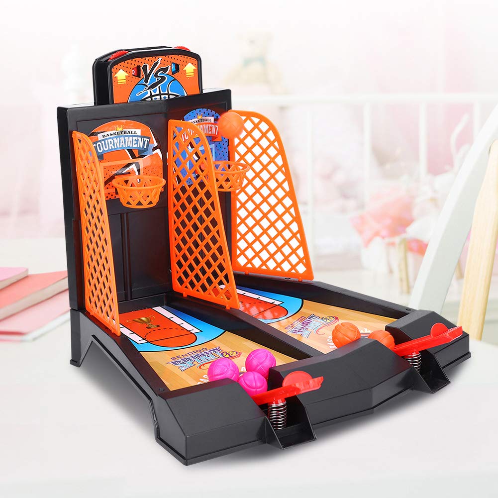 Premium 2-Player Tabletop Basketball Game Set - Fun Desktop Basketball Shooting Toy for Kids & Adults - Indoor/Outdoor Basketball Training Toy for Family Game Night, Office Break Room & Kids Party Activities