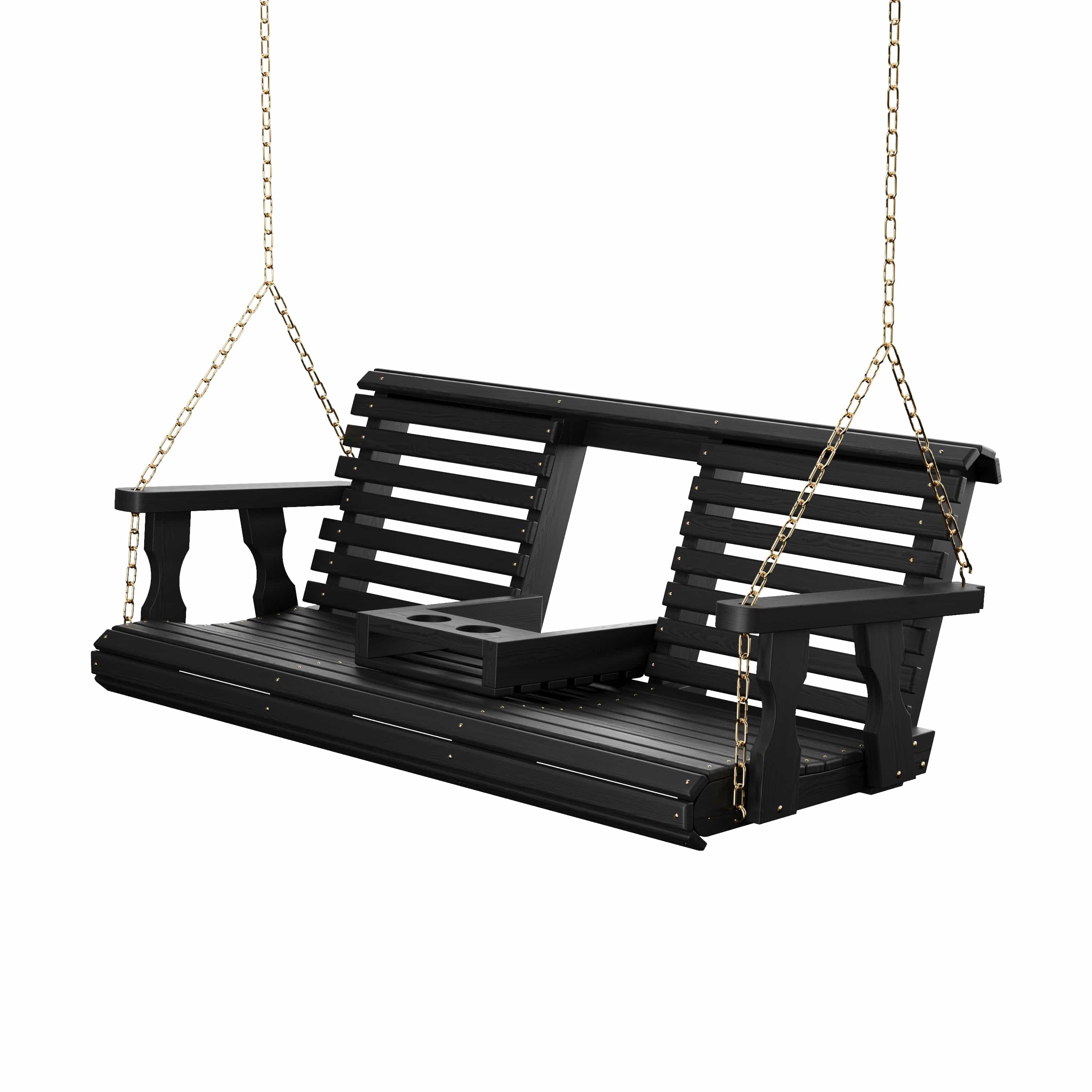 Amish Heavy Duty Rollback Console Porch Swing - Sturdy Outdoor Bench for Patio, Garden & Backyard Relaxation