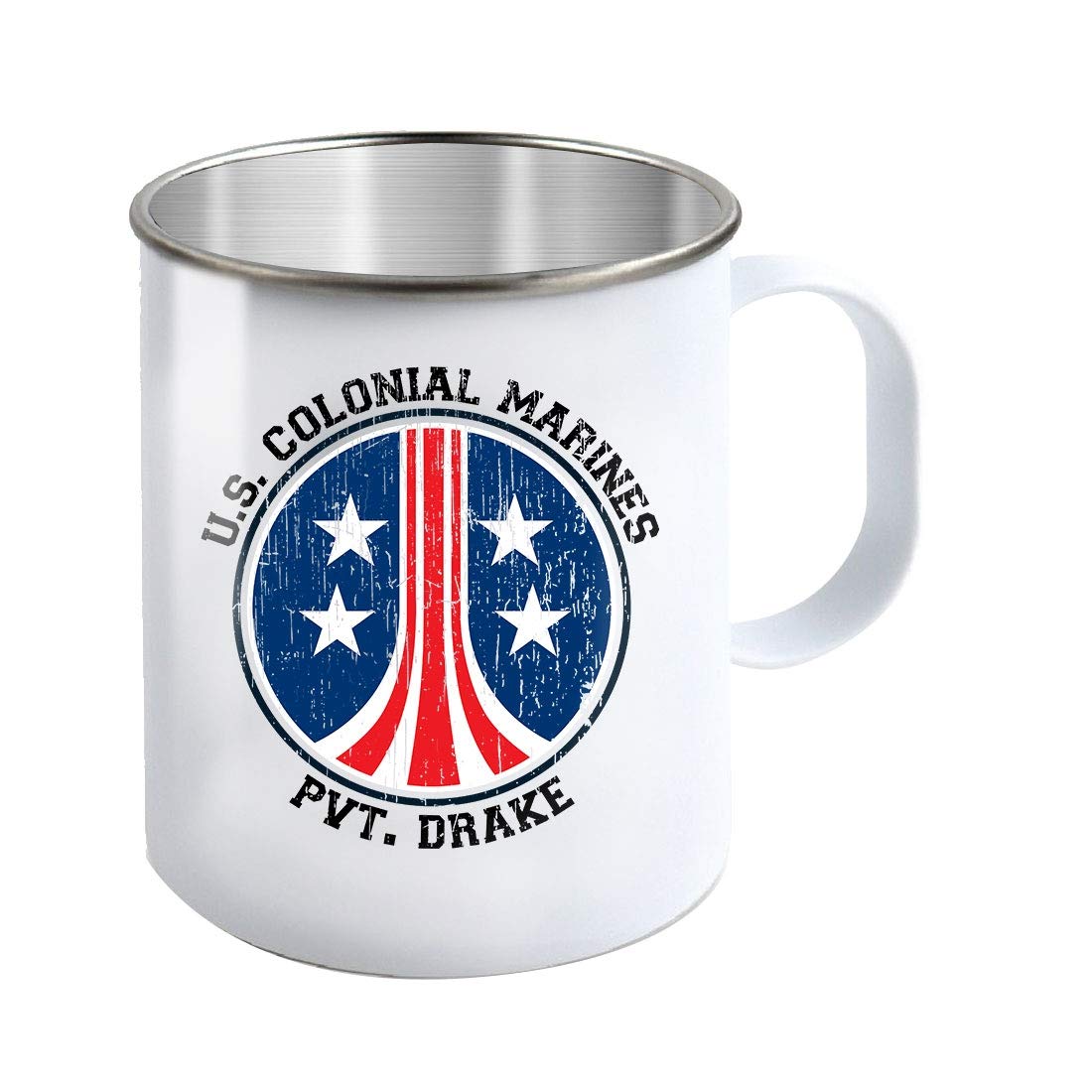 USCM Colonial Marines Drake Camp Mug - Insulated Coffee Cup for Outdoor Adventures, Military Enthusiasts & Sci-Fi Fans - Perfect for Camping, Hiking & Collectors