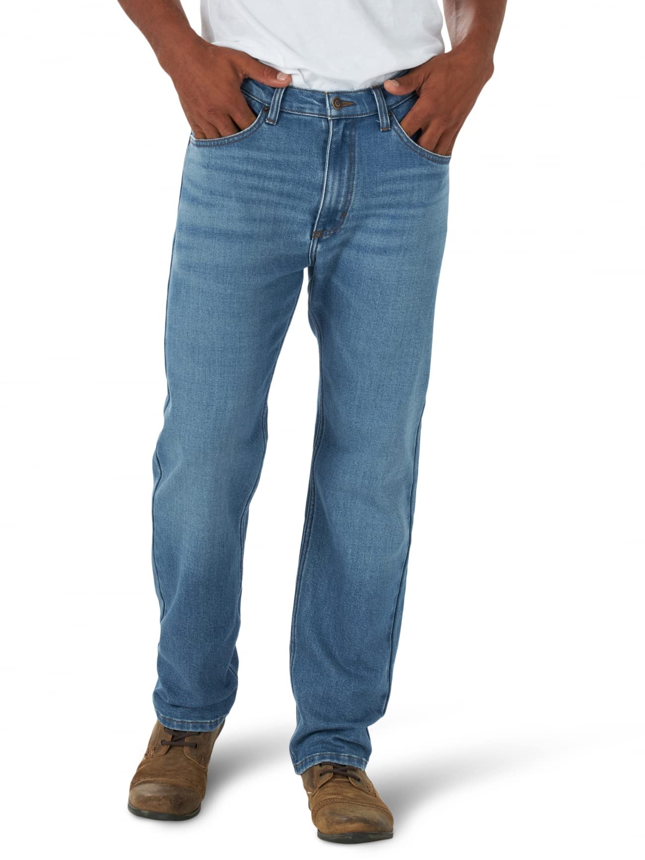Wrangler Men's Stretch Denim Jeans - Comfortable Regular Fit for Casual Wear & Outdoor Activities