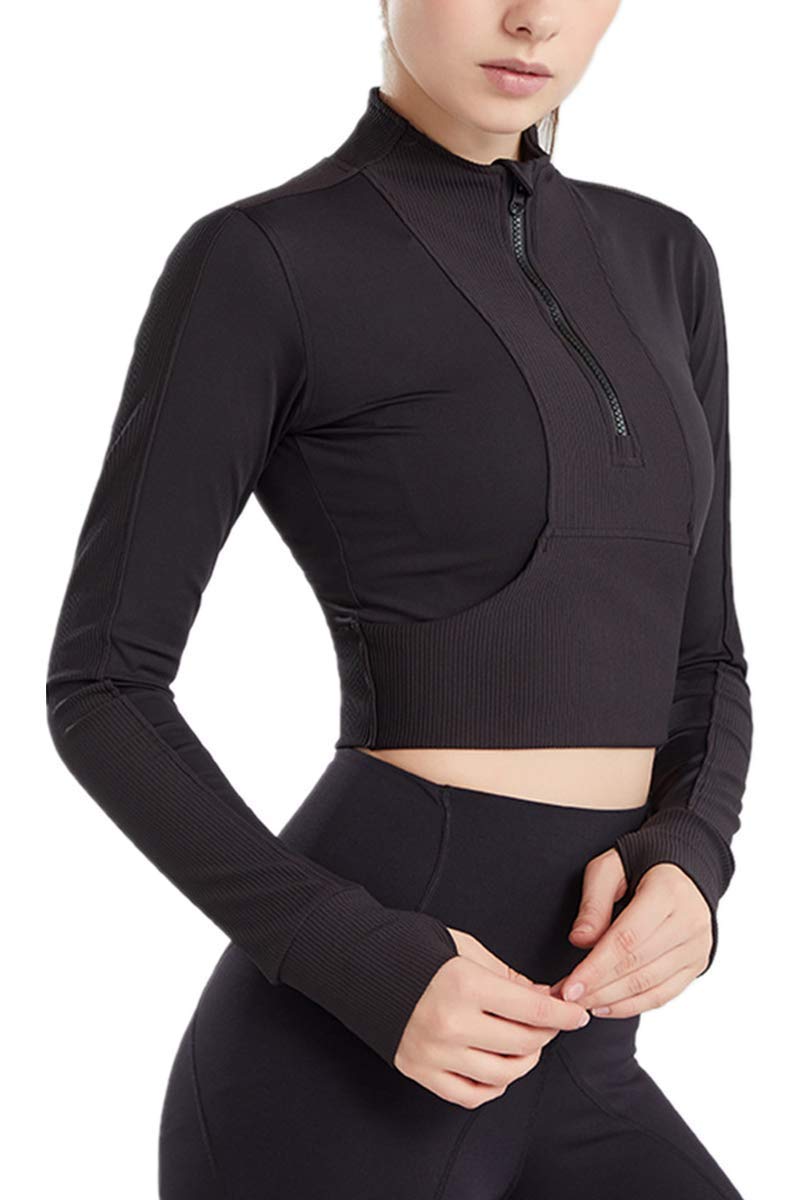 Women's Lightweight Stretchy Athletic Jacket - Full Zip Running & Workout Track Jacket for Gym, Jogging & Outdoor Sports
