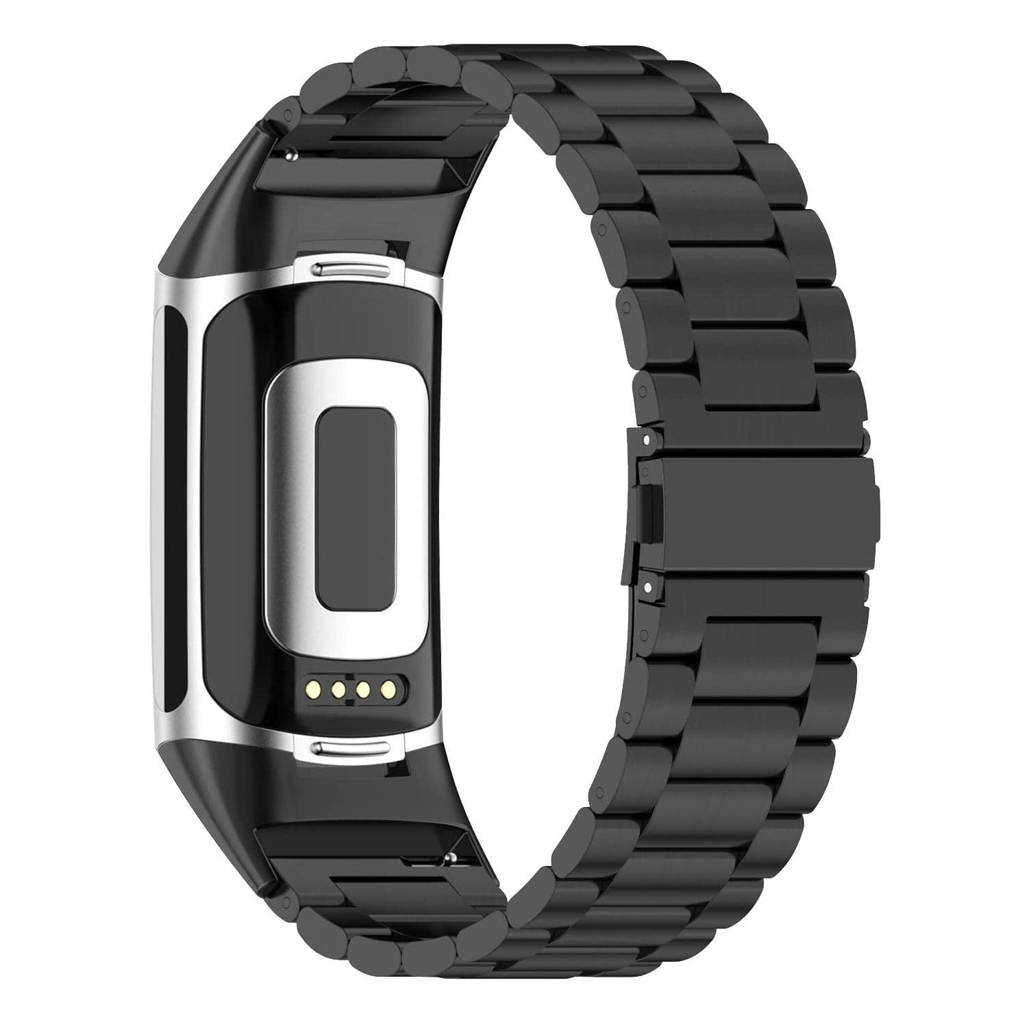 Fitbit Charge 5 Metal Band - Stainless Steel Strap for Men & Women | Gym & Work Wear