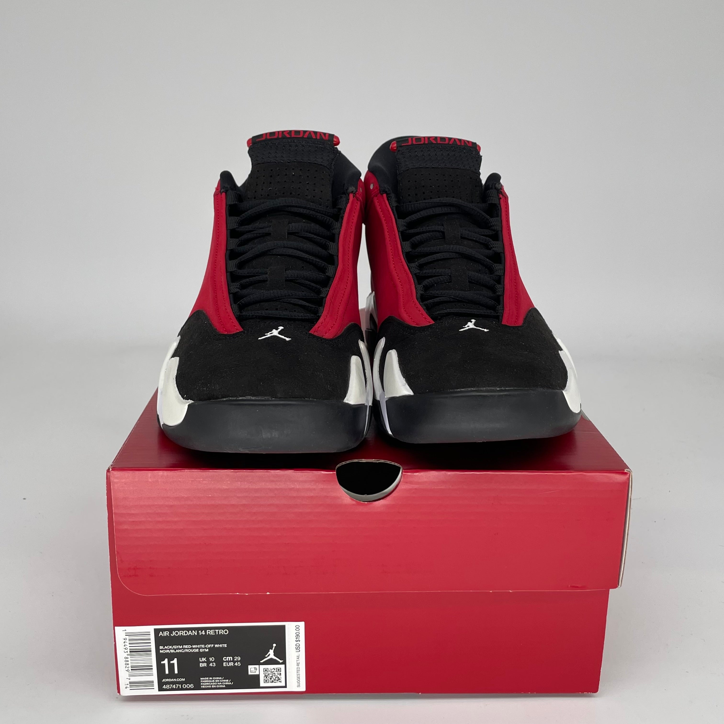 AIR JORDAN 14 TORO BRAVO Men's Basketball Shoes Size 11 - Red/Black Style 487471-006 | Retro Sneakers for Streetwear & Sports Performance