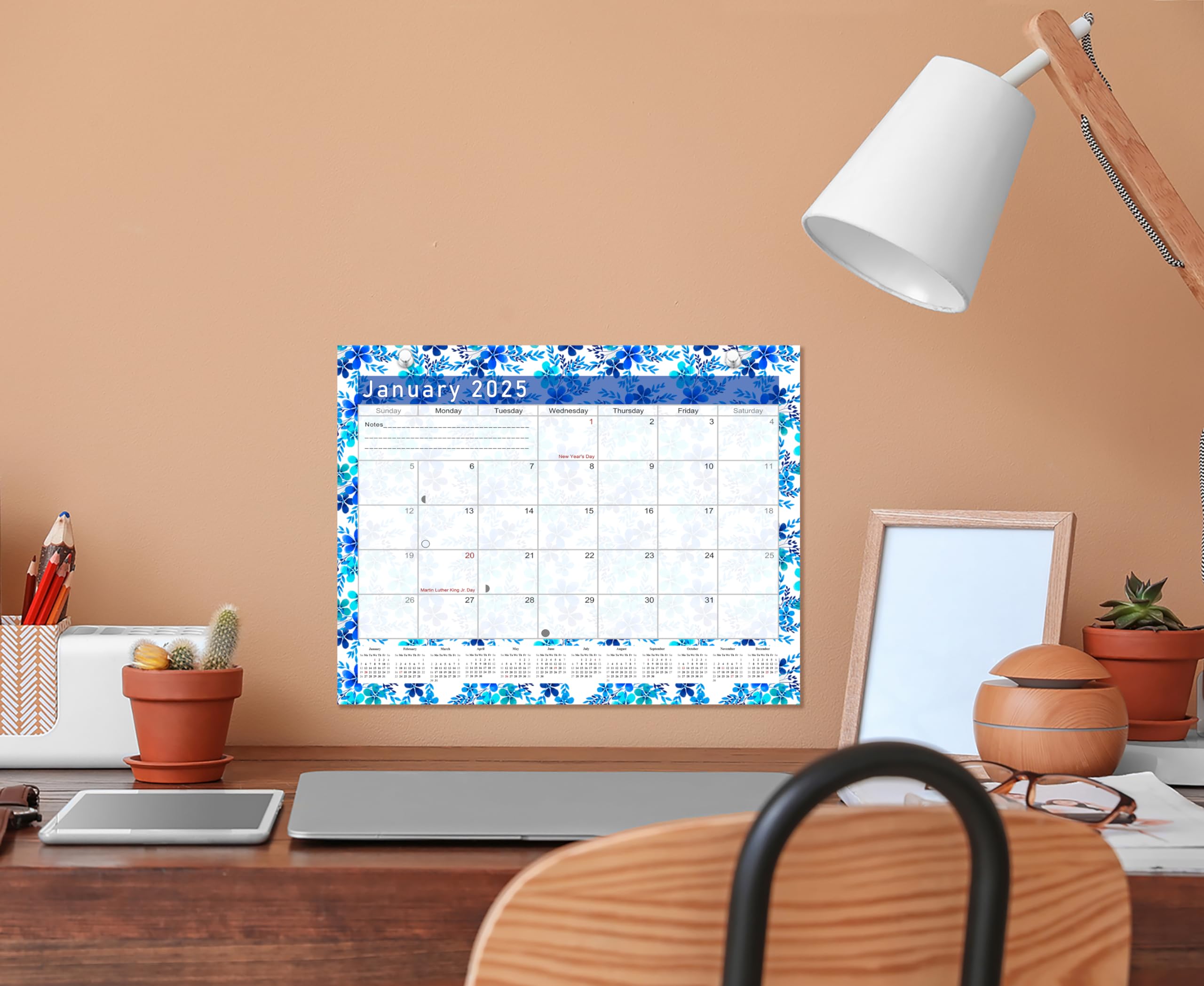 2024-2025 18-Month Magnetic Desk Calendar & Wall Planner - Monthly Organizer with Dry-Erase Surface | Perfect for Office, Home, School & Gift Giving (Edition #22)