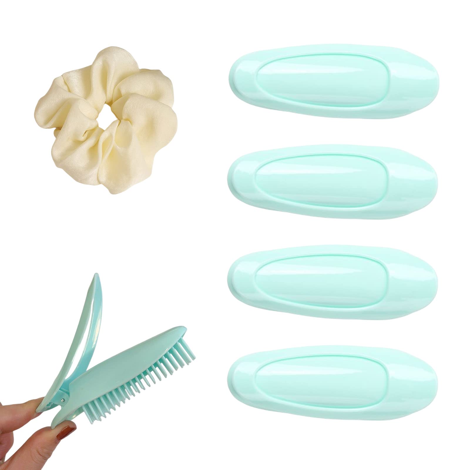 2023 Upgraded Volumizing Hair Clips Set - 4/6/10PCS Instant Root Lift Velcro Hair Clips with Hair Rings for Styling (Blue, 4PCS) - Perfect for Salon, Home Use & Travel Hair Styling