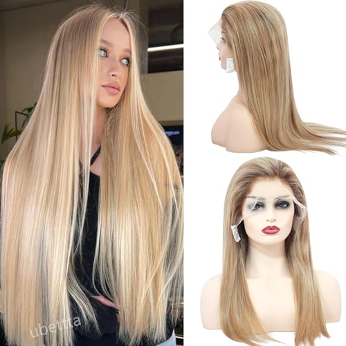 # Ombre Brown Balayage Golden Brown Mixed Blonde Human Hair Lace Front Wigs