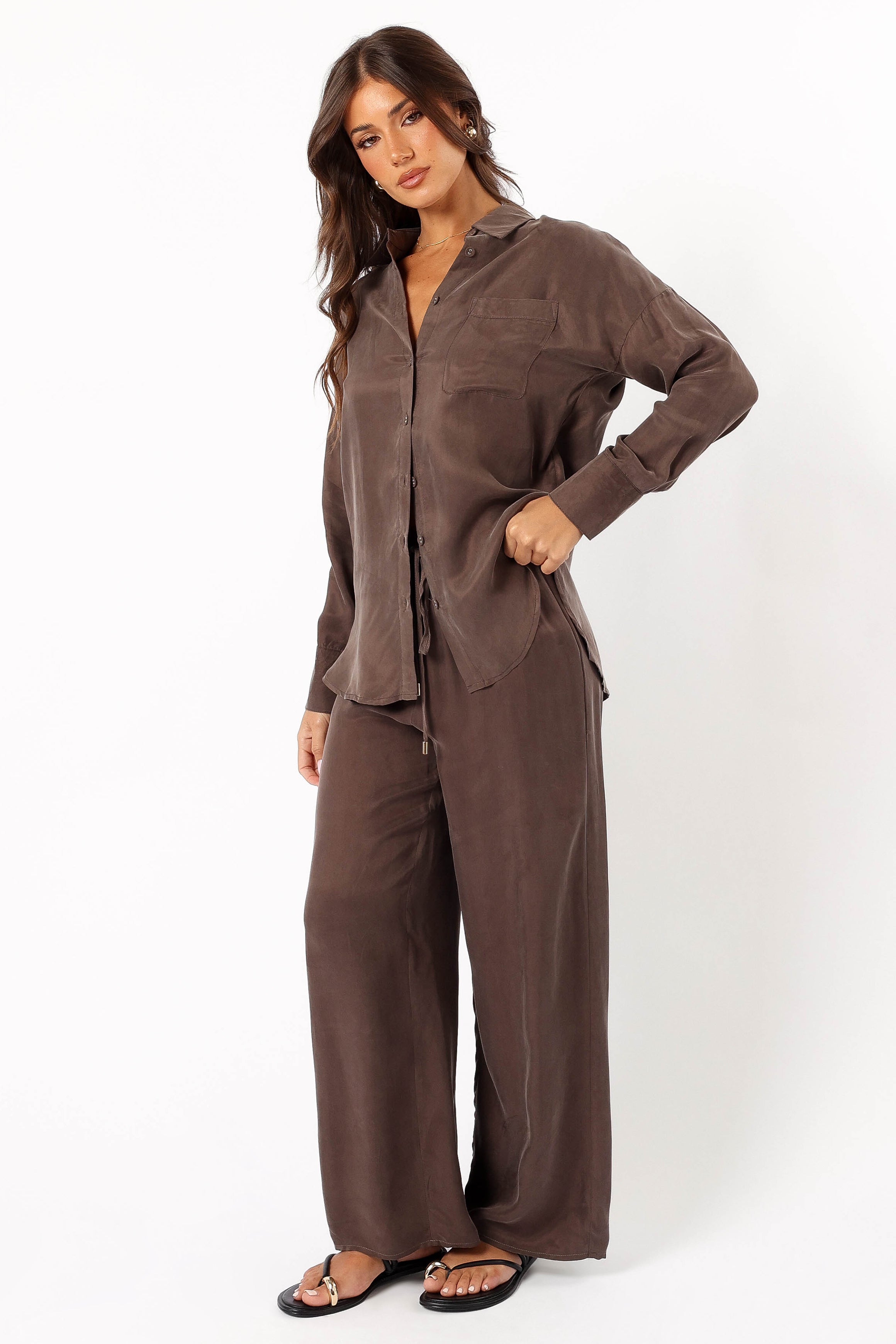 Azalea Women's Casual Brown Pants - Comfortable & Stylish for Everyday Wear, Office, and Travel