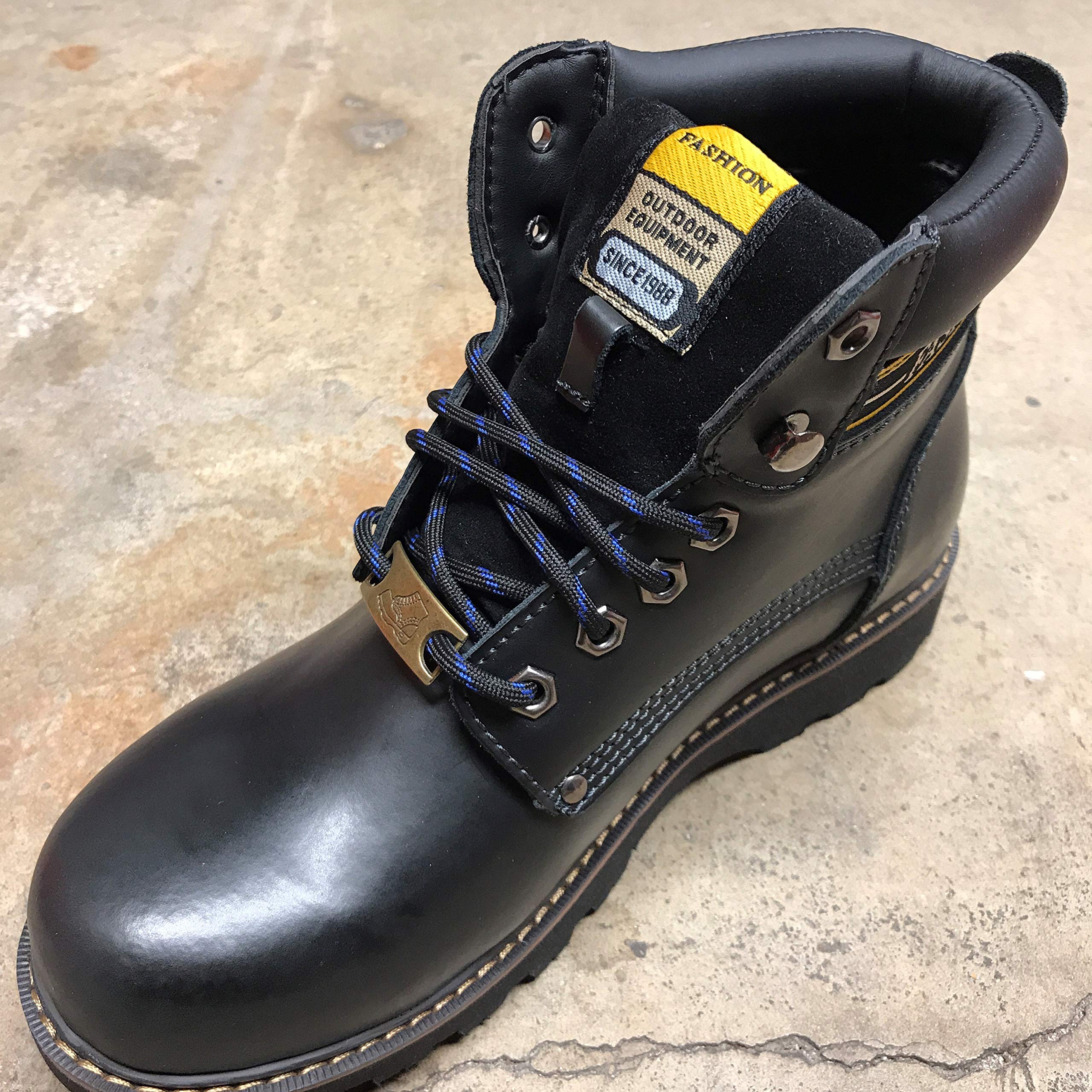 6 Pairs 5MM Thick Heavy Duty Round Boot Laces - Durable Shoelace Strings Replacement for Hiking & Work Boots - Ideal for Outdoor Adventures, Construction Sites & Everyday Wear