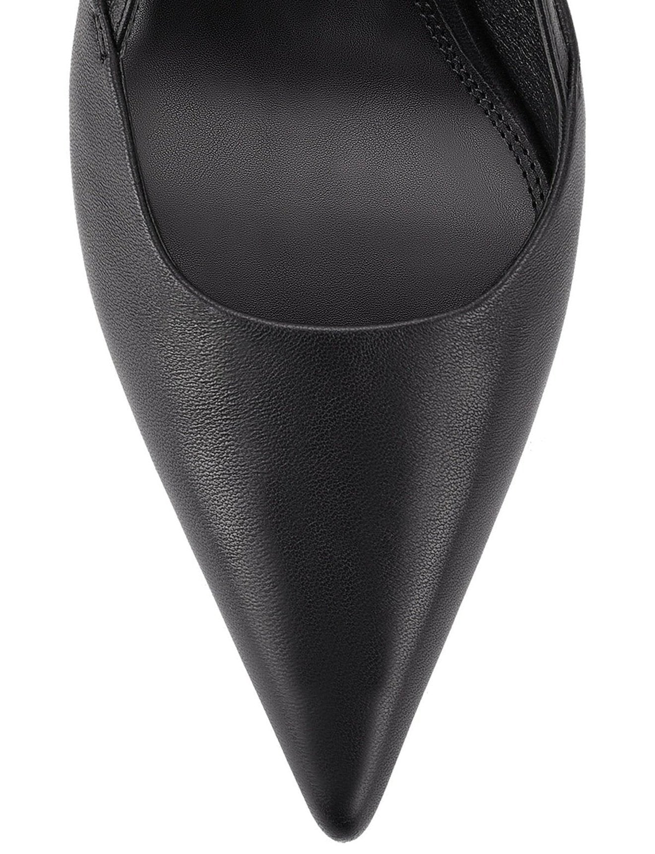 Yasmine Slingback Heels for Women - Black Leather Pumps with Comfortable Block Heel - Perfect for Office, Party & Evening Events