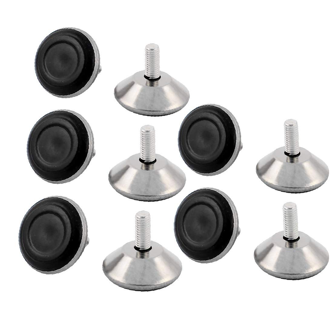 Adjustable Iron Furniture Legs M8x40mmx20mm - Heavy Duty Table Leveling Feet Pads (10 Pack) - Perfect for Leveling Tables, Chairs, Cabinets & Shelves on Uneven Floors