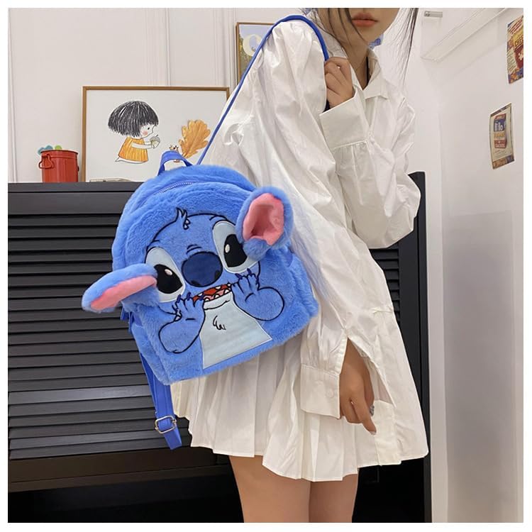 Adorable Kawaii Plush Toddler Backpack for Girls & Boys - Cute Mini Furry Cartoon Backpack for Preschool & Kindergarten - Pink Anime Kids Backpack Gift for Birthday & School Use