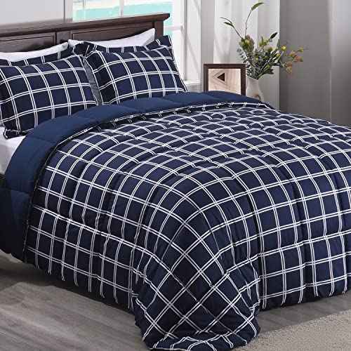 Plaid - Navy/White