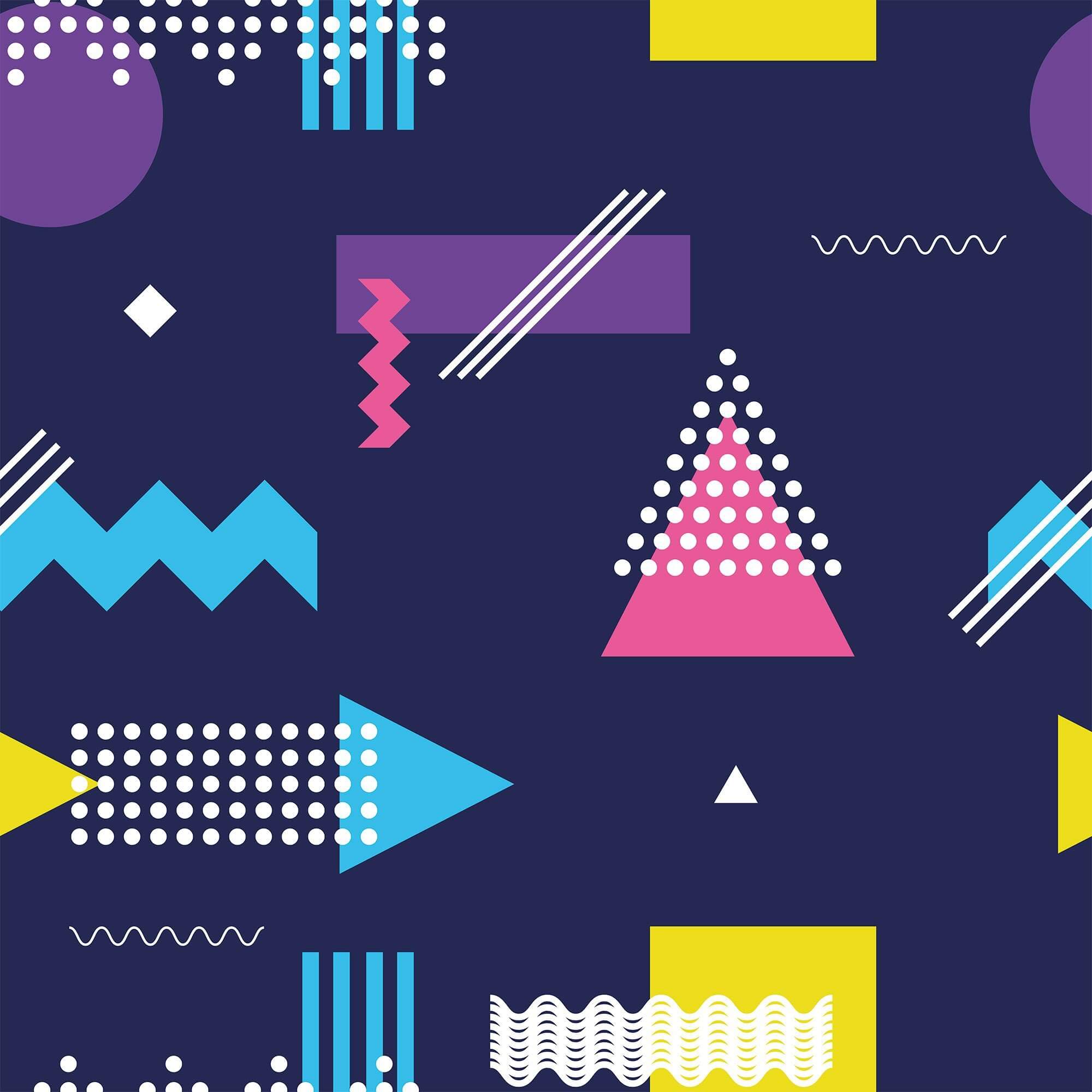 Pink and Yellow Geometric Peel & Stick Removable Wallpaper - Self-Adhesive Decorative Wall Covering for Bedroom, Nursery, or Home Office Decor
