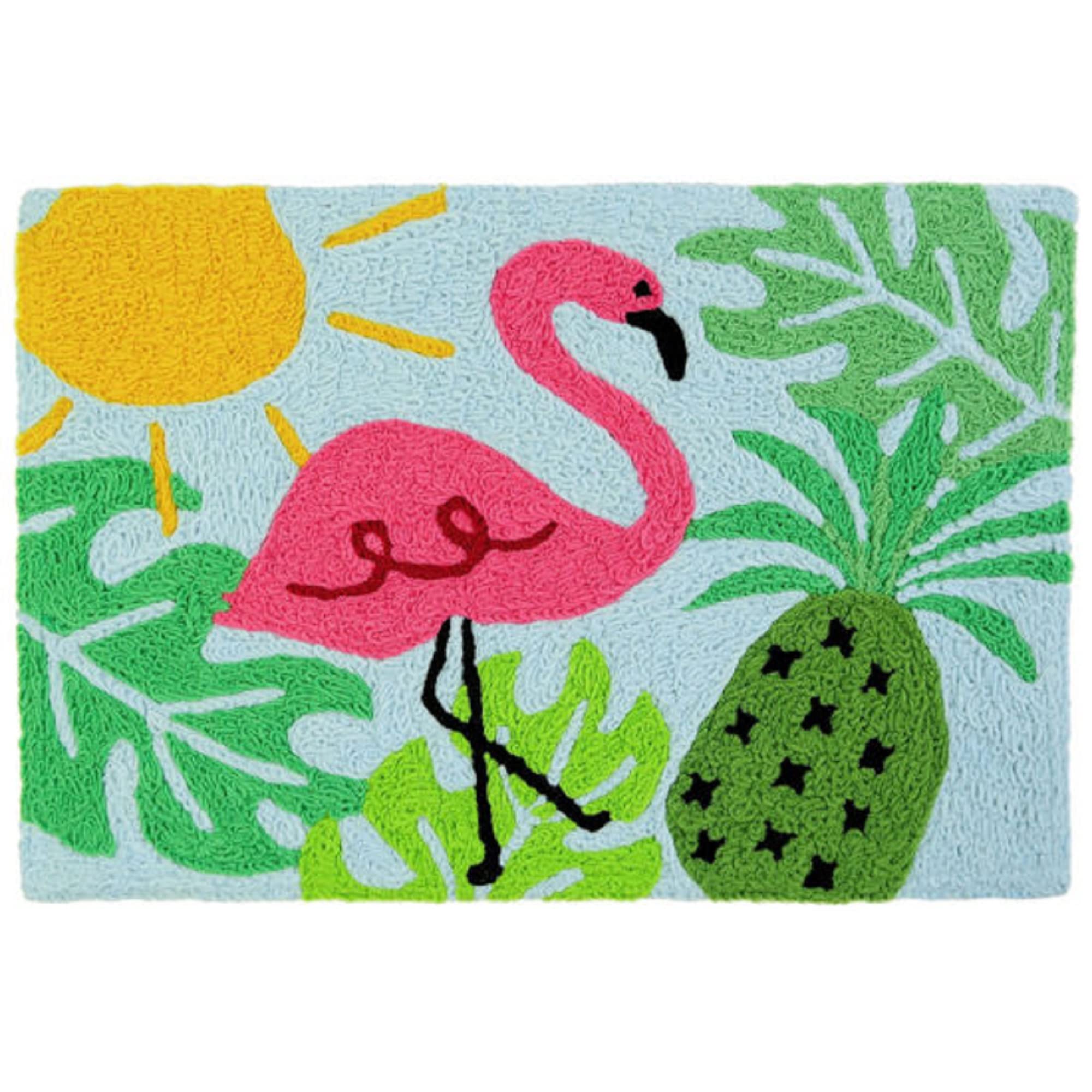 Pink Flamingo Jellybean Accent Rug 20