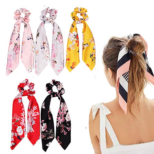 5 Pcs Flower Pattern Silk