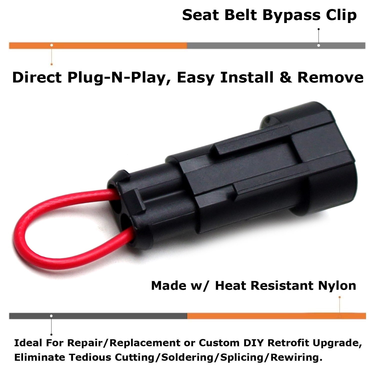 2-Piece Buckle Restraint Override Bypass Adapters for Kioti & Bobcat Tractor Seats - Universal Fit for Enhanced Comfort and Safety During Long Farming Sessions
