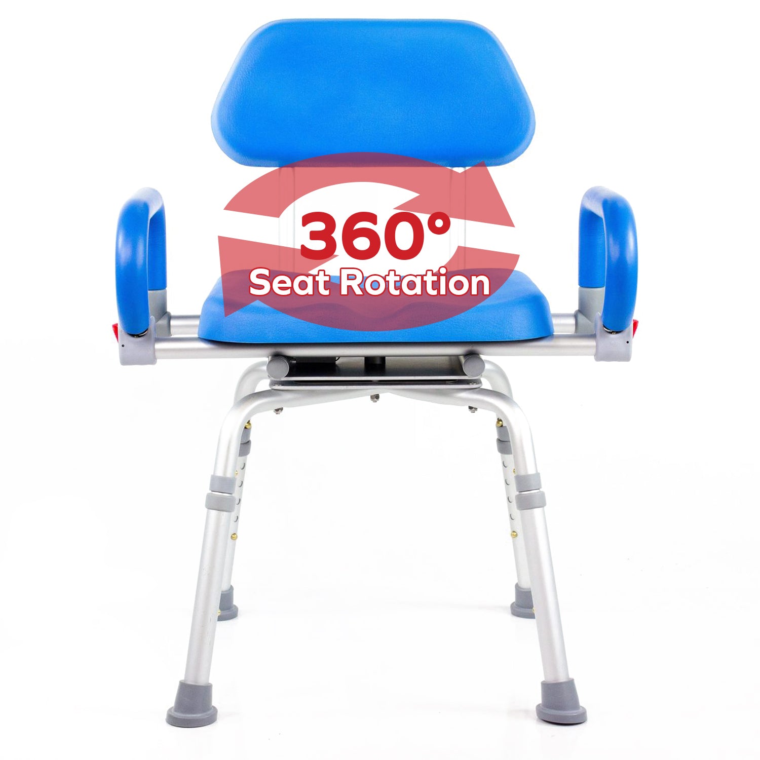 Revolution 360° Swivel Shower Chair for Elderly & Disabled - Adjustable Height Bath Seat with Non-Slip Rubber Tips for Safe Bathing & Showering - Ideal for Seniors, Physical Therapy & Mobility Assistance