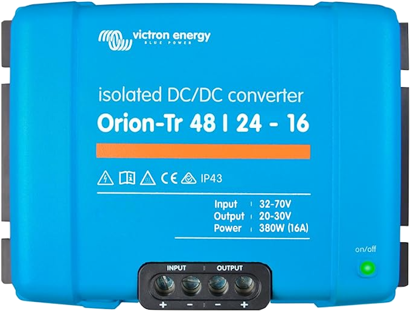 Orion Tr Isolated 48/24 16A 380W Power Supply Converter - Perfect for Industrial Equipment, Telecom Systems & Renewable Energy Applications