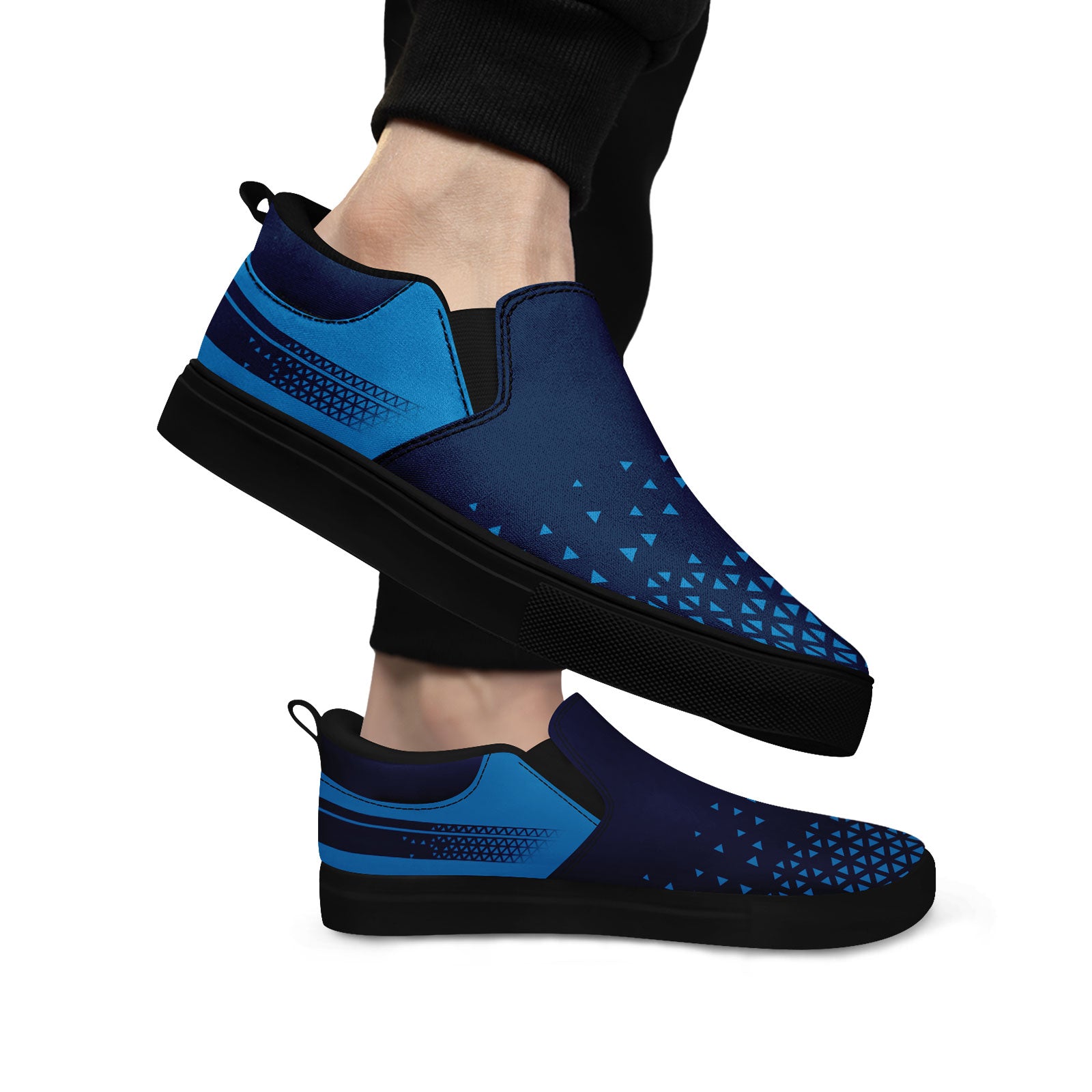 Custom Personalized Slip-On Canvas Sneakers for Men & Women - Handmade Breathable Comfortable Shoes for Casual Wear, Walking & Travel - FN071 E023042