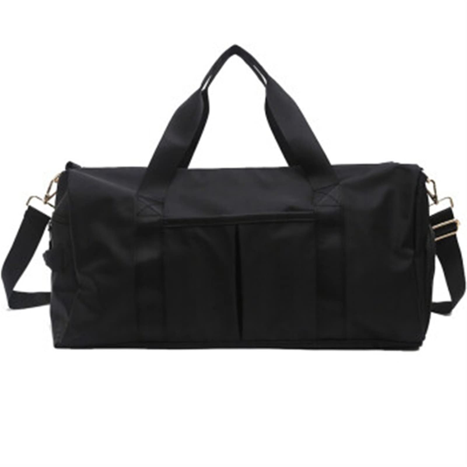 Waterproof Gym Bag for Women with Shoe Compartment - Dry & Wet Separated Storage - Adjustable Strap for Yoga, Training, Outdoor Sports & Fitness (Black) - Perfect for Gym, Travel & Beach Activities