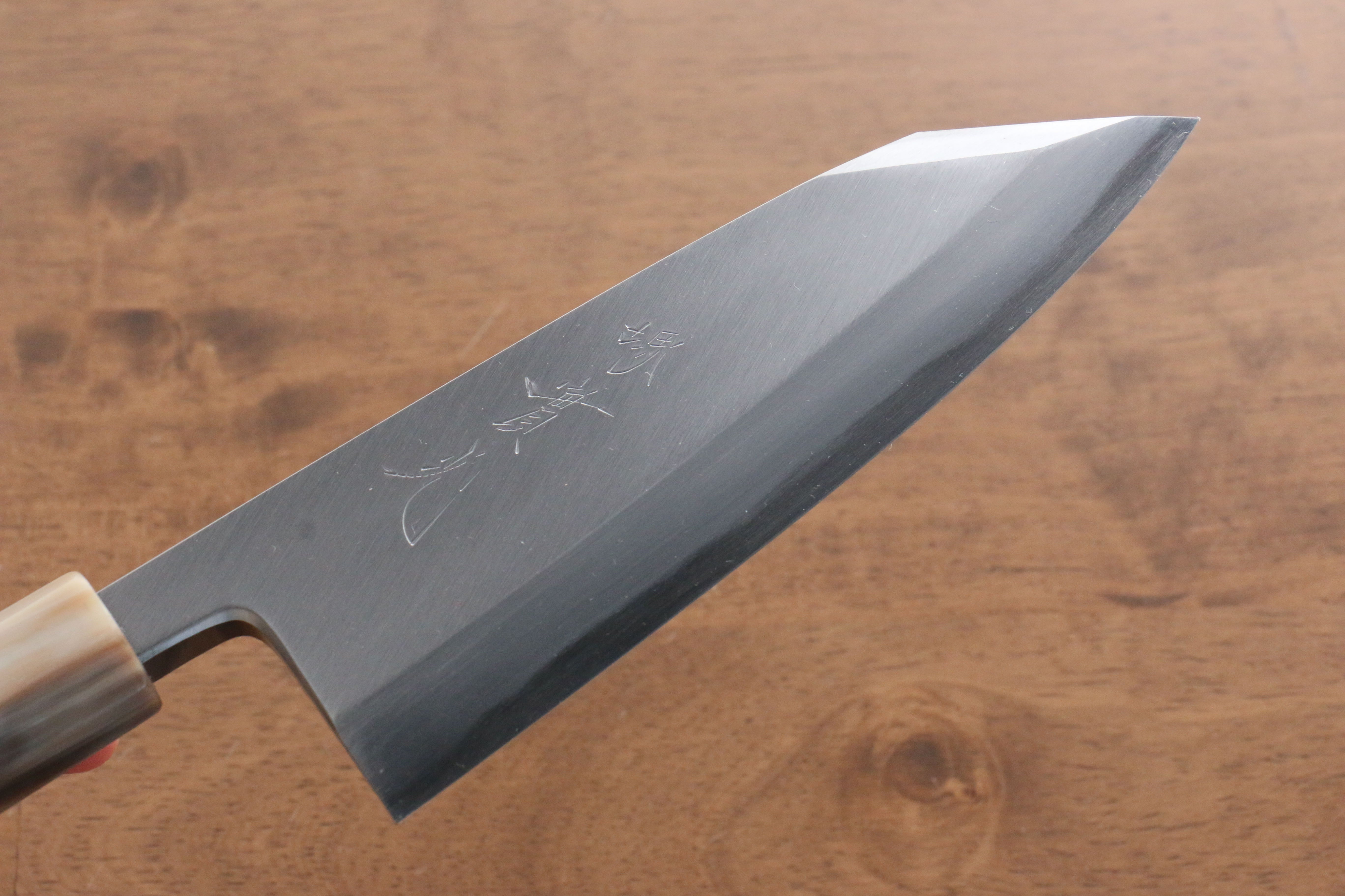 Premium Jikko Shiko White Steel Kiritsuke Deba Knife 150mm - Handcrafted Japanese Kitchen Knife with Ebony Wood & Double Ring Handle - Perfect for Sushi, Fish Filleting & Precision Cutting