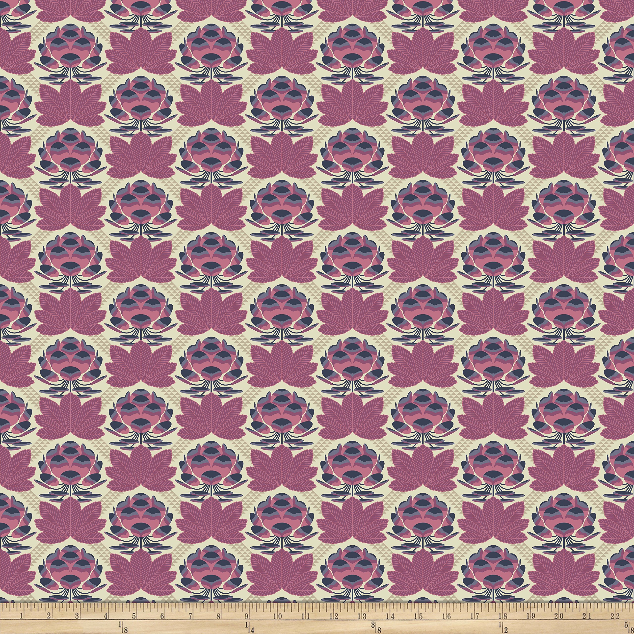 Joel Dewberry Avalon Sugar Bloom Quilt Fabric by The Yard - Berry Floral Cotton Fabric for Quilting, Sewing & Craft Projects | FreeSpirit Quilt Fabrics | Perfect for DIY Home Decor, Baby Blankets & Patchwork Projects