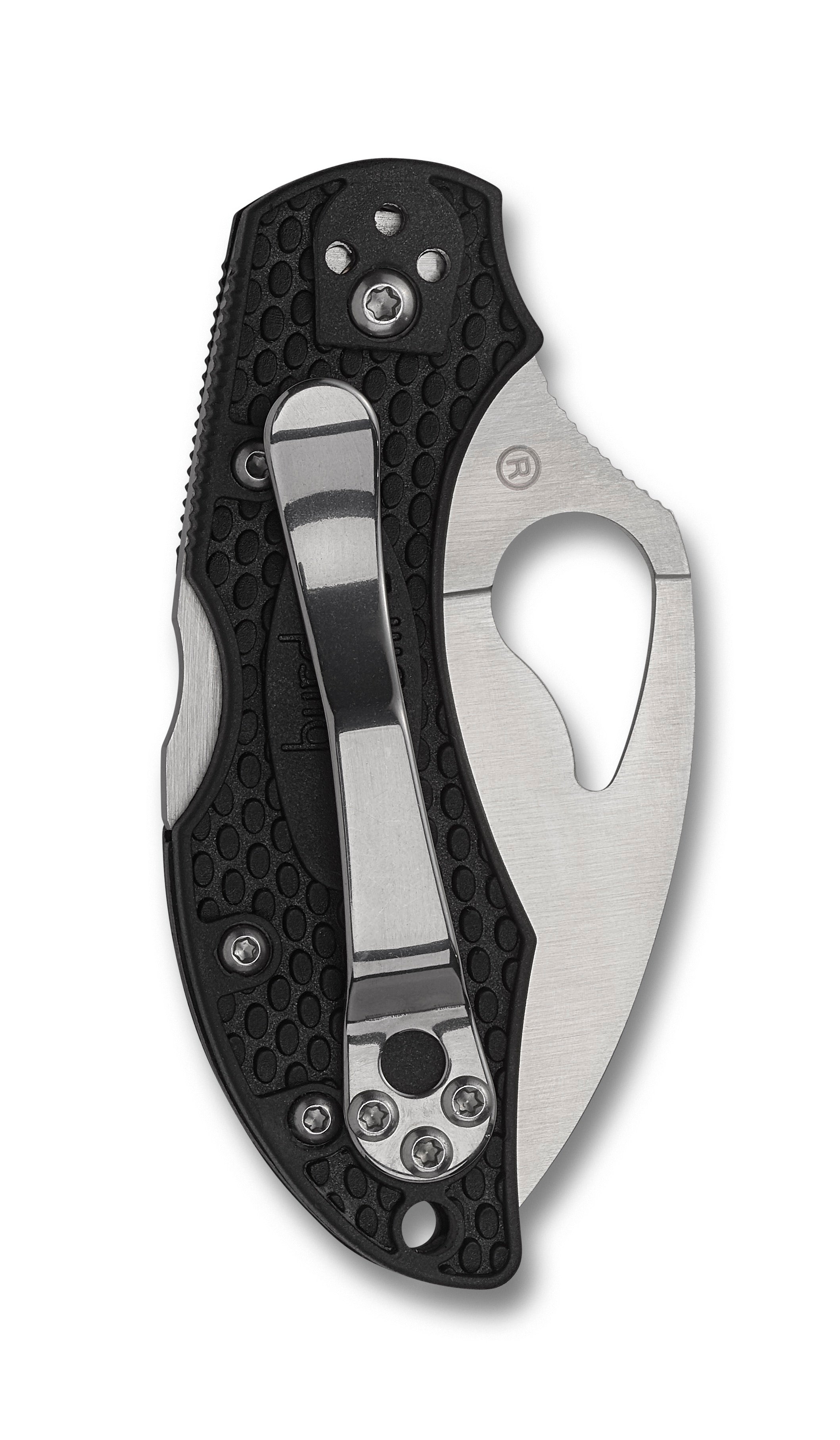 Byrd Robin 2 Wharncliffe Folding Knife - Black FRN Handle, Plain Edge Blade - Lightweight EDC Pocket Knife for Outdoor, Camping & Everyday Carry