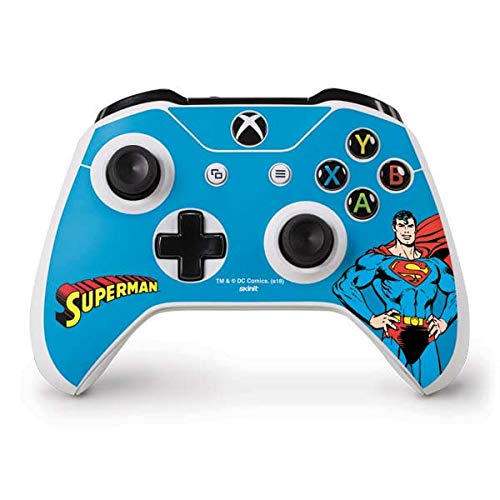 Officially Licensed Warner Bros Superman Skin for Xbox One S Controller - Custom Gaming Decal for Enhanced Grip & Style - Perfect for Gamers & Collectors