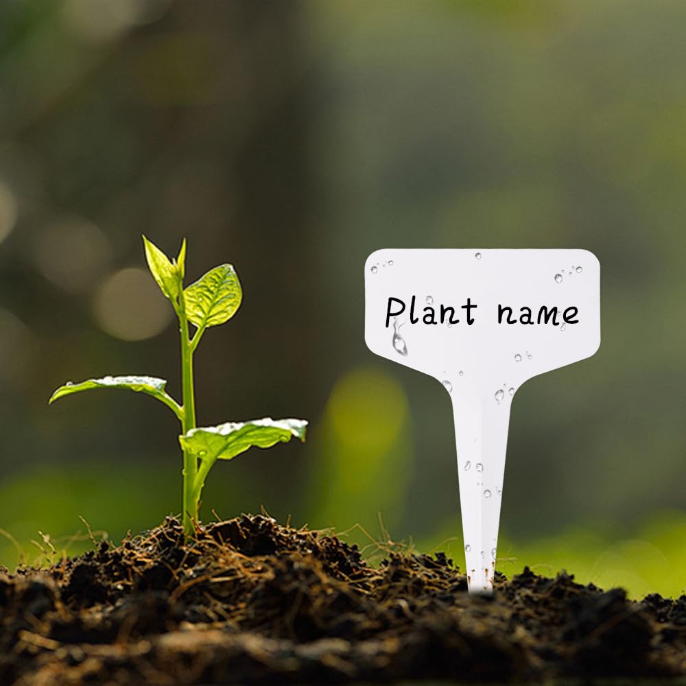 200pcs Waterproof Plant Labels - 4 Inch Plastic Garden Markers for Seedlings, Greenhouse & Nursery - Durable Outdoor Gardening Supplies for Herbs, Vegetables & Flowers Identification