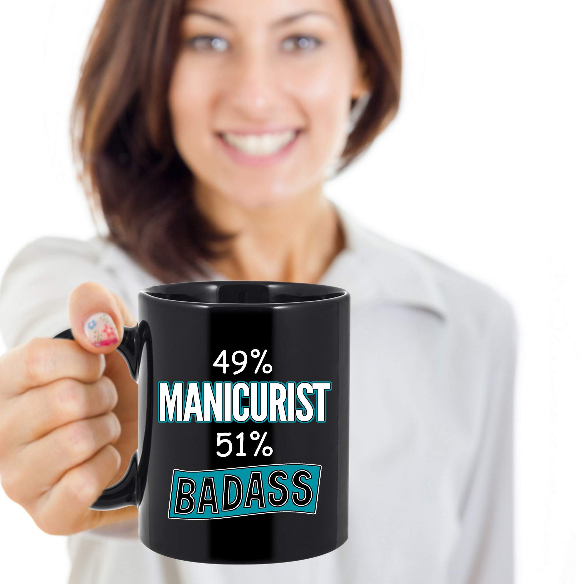 11 oz Black Manicurist Coffee Mug - Funny Gift for Women & Men - Perfect for Nail Technicians, Salons & Coffee Lovers