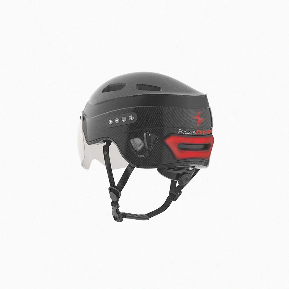 Precision Power SH2 CRBN GLS Smart Helmet Model 2 Carbon Fiber Gloss - Lightweight Motorcycle Helmet with Advanced Safety Features for Racing & Urban Commuting