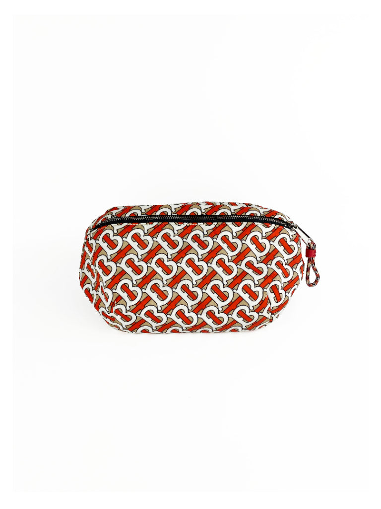 Burberry Monogram Nylon Waist Bag for Men & Women - Crossbody Fanny Pack with Adjustable Strap - Perfect for Travel, Hiking & Everyday Use