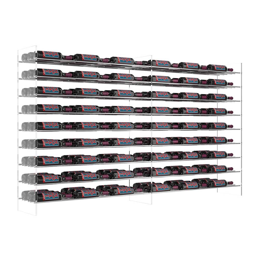 47-inch Evolution Wine Tower - Modern Metal & Acrylic Wine Rack for Kitchen, Dining Room, or Wine Cellar - Holds 28 Bottles - Space Saving Wine Storage Solution