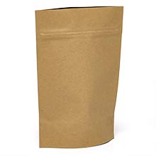 1000 Pack - 5-1/8 x 1-5/8 x 7 Inch Kraft Plastic Stand-Up Pouch with Gusset - 1 5/8'' Side Gusset - Perfect for Coffee, Tea, Snacks & Bulk Food Storage