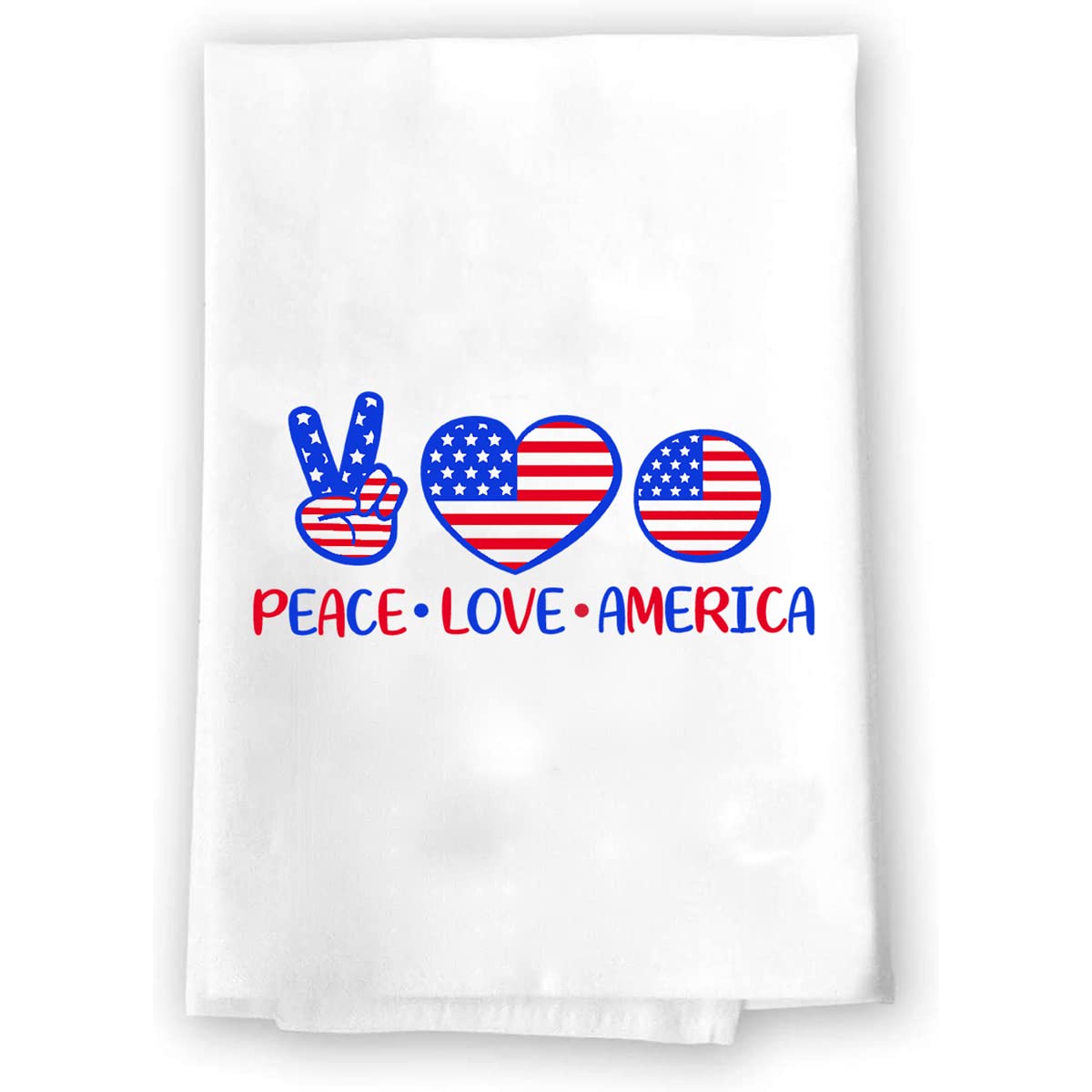 Patriotic American Flag Hand Towels - Red White and Blue Kitchen & Bath Decor for Memorial Day, 4th of July, Spring and Fall | USA Home Holiday Decorations | Perfect for Summer BBQs, Pool Parties & Patriotic Home Styling