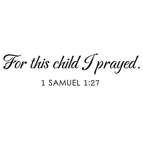 Prayer Nursery Wall Decal - Bible Verse Vinyl Sticker with Inspirational Quote for Baby Room Decor (Brown) | Perfect for Christian Nurseries, Baptism Gifts & Newborn Bedroom Wall Art