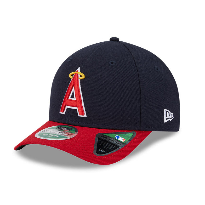 New Era 9Forty M Crown Los Angeles Angels Snapback Baseball Cap - Navy & Red Adjustable Hat for Men & Women - Perfect for Baseball Games, Sports Events & Casual Wear