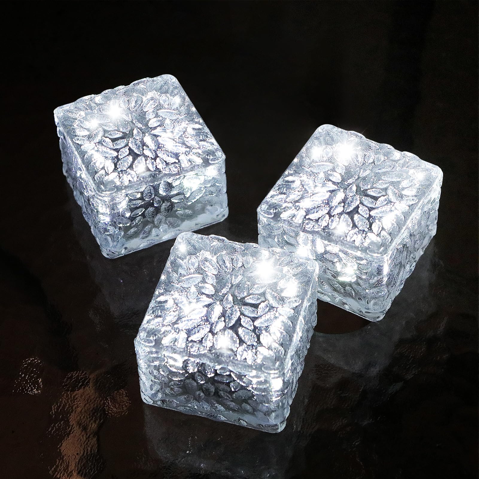 6 Pack Solar Brick Lights Outdoor Waterproof - Solar Powered Garden Lights for Patio, Yard, Walkway, Pathway - Weatherproof Landscape Lighting for Home Decor & Outdoor Ambience (Perfect for Evening Gatherings & Garden Illumination) XBZ-444