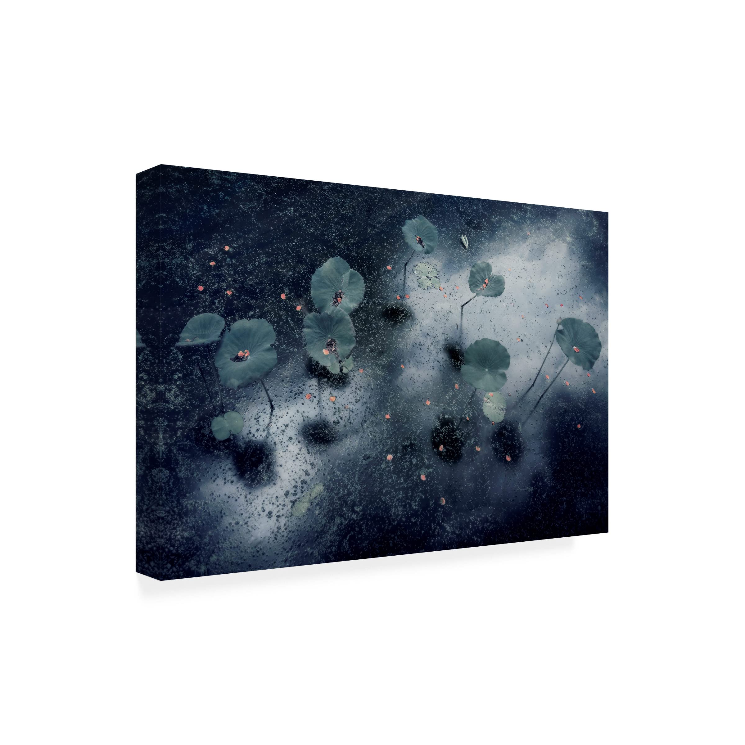 Trademark Fine Art 'Plant In The Galaxy' Canvas Wall Art Print by Ekkachai Khemkum - Modern Space Themed Home Decor for Living Room, Bedroom & Office