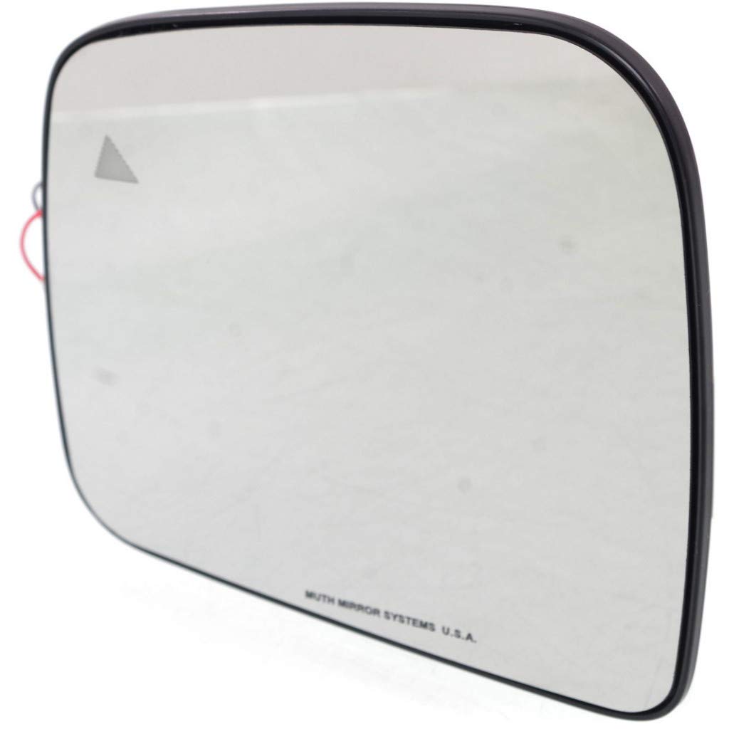 2011-2018 Jeep Grand Cherokee Driver Side Heated Mirror Glass with Blind Spot Detection - Flat Glass Type Replacement (Part# 68082639AB) | Perfect for Winter Driving & Enhanced Safety