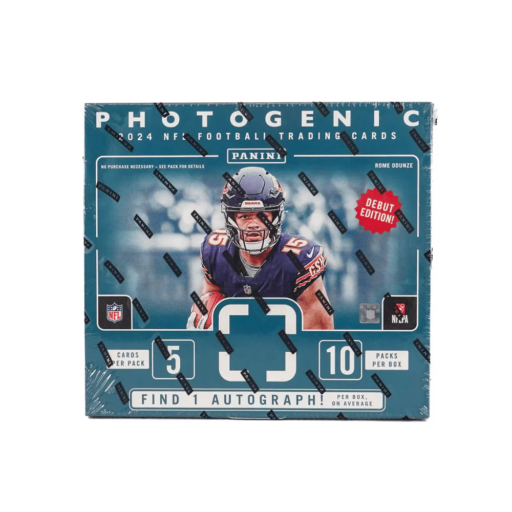 2024 Panini Photogenic Debut Edition Trading Cards Box - Collectible Sports Cards for Baseball, Football & Basketball Fans - Perfect for Collectors, Investors & Gift Giving