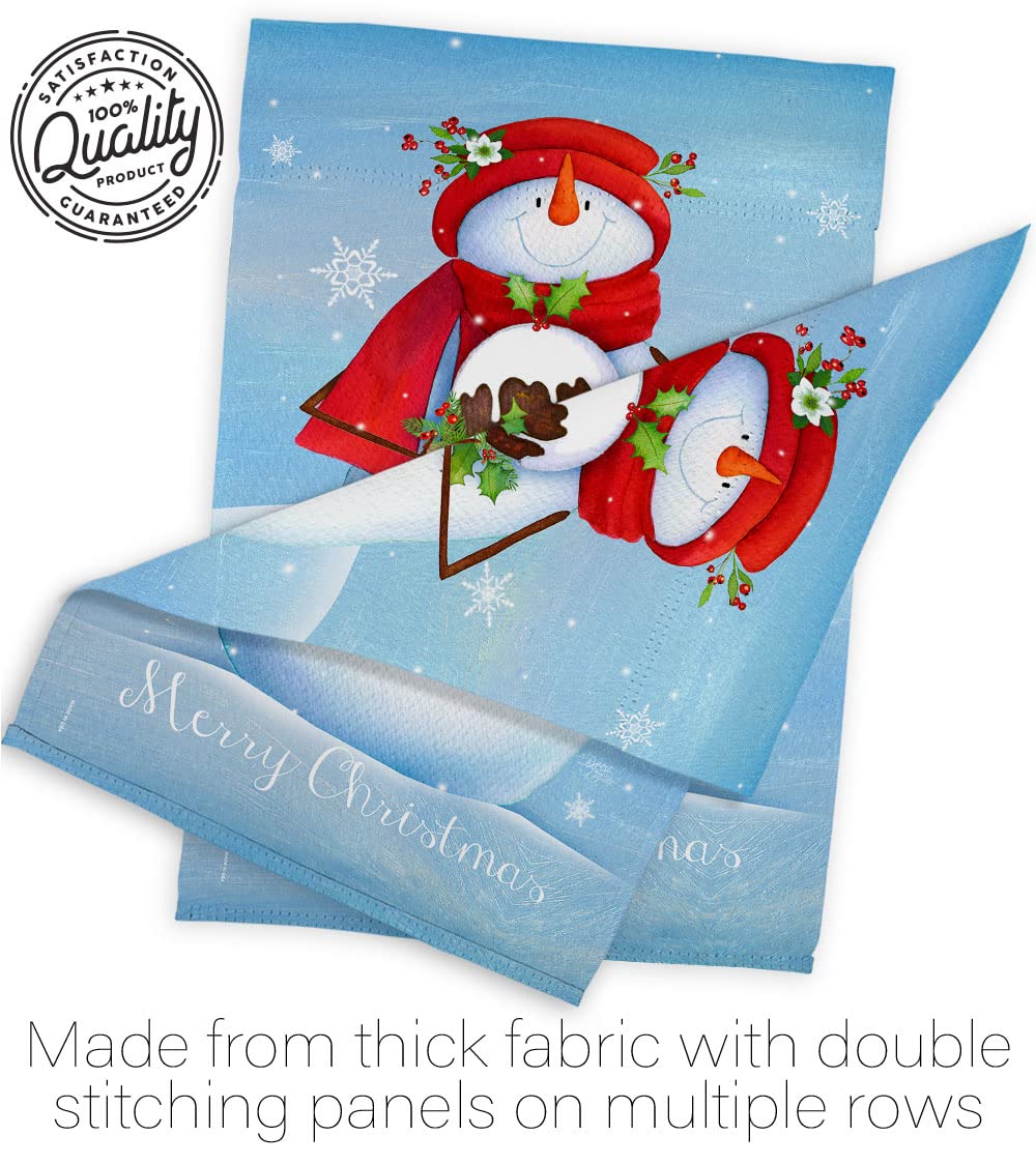 Snowman Christmas Flag Set 28x40