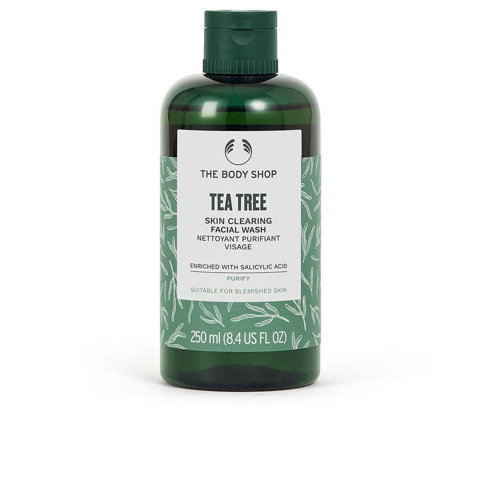 The Body Shop Tea Tree Skin Clearing Facial Wash for Acne-Prone Skin - 250ml | Oil-Free Face Cleanser for Oily & Combination Skin | Daily Deep Cleansing for Clear Complexion