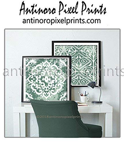 Green and White Wall Art Prints - Modern Home Decor for Living Room, Bedroom & Office | Canvas Painting for Stylish Interior Design